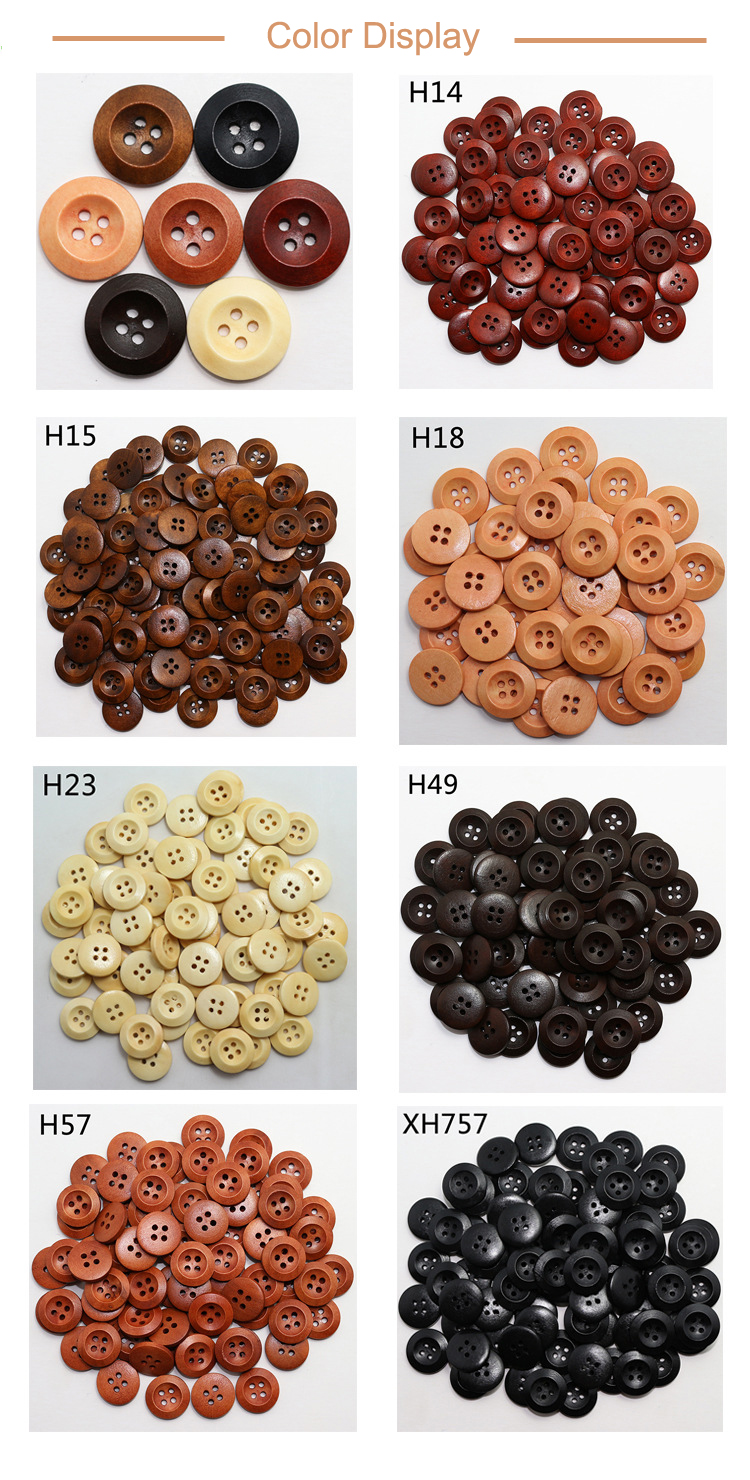 4H wooden button Color Display