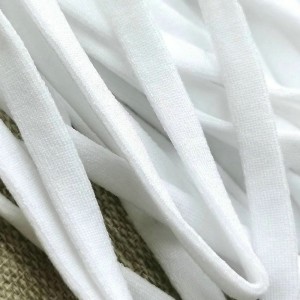 Wholesale OEM/ODM China Stock 2.5/3/4/5mm White Round/Flat Latex-Free Face Mask Elastic Rope, Ear Loop for Disposable/Surgical/Medical Face Mask