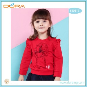 Girls’ cotton children’s long sleeve pullover top