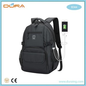 Discount wholesale China Chubont Padded Laptop Bag Double Shoulder Backpack with Earphone Cable
