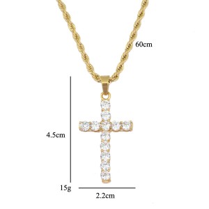 Cross Shape Crystal Pendant