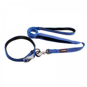 China OEM 2023 Adjustable Lightweight Strong Durable Plastic Buckle LED Polyester Dog Collar