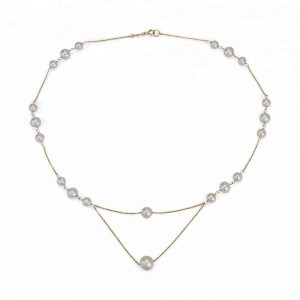 China Cheap price China Fashion Wholesale Gold Diamond Pendant Multilayer Layered Choker Silver Jewellery Women Custom Jewelry Ladies Necklace