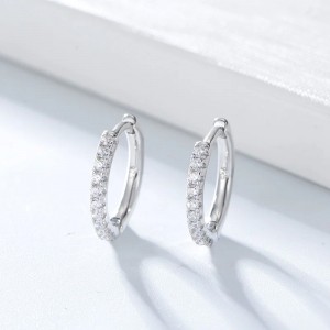 High Quality China Wholesale 925 Sterling Silver Fashion Jewelry Cubic Zircon Hook Earring for Women