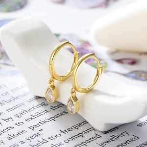 Hot Selling for China Fashion Jewelry Cubic Zirconia Gemstone 925 Sterling Silver Earring (DR223)