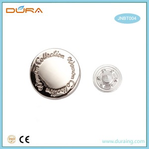 8 Years Exporter Cheap Price Fashion Design Custom Screw Embossed Brand Name Logo Bronze Metal Rivet Button for Jeans