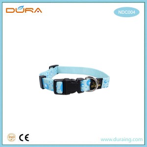 OEM China Stripe Design Nylon Flashing Light up LED Dog Collar
